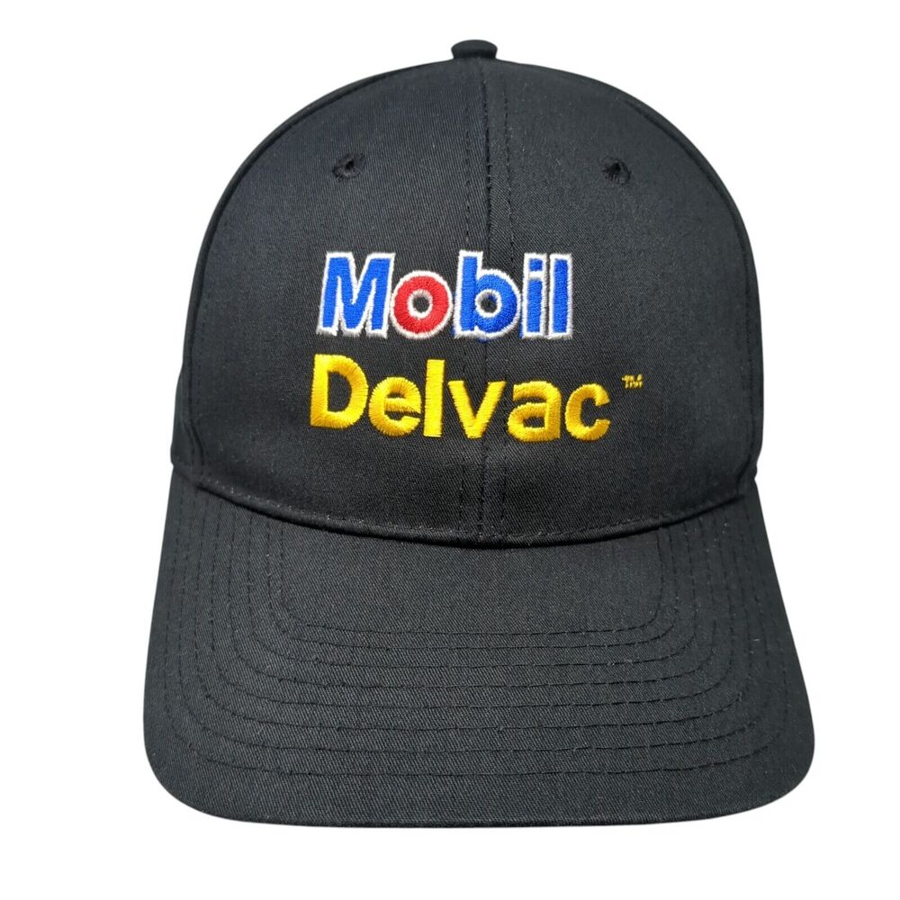 Mobil Delvac Snapback Hat Black One Size Adjustable Embroidered HG